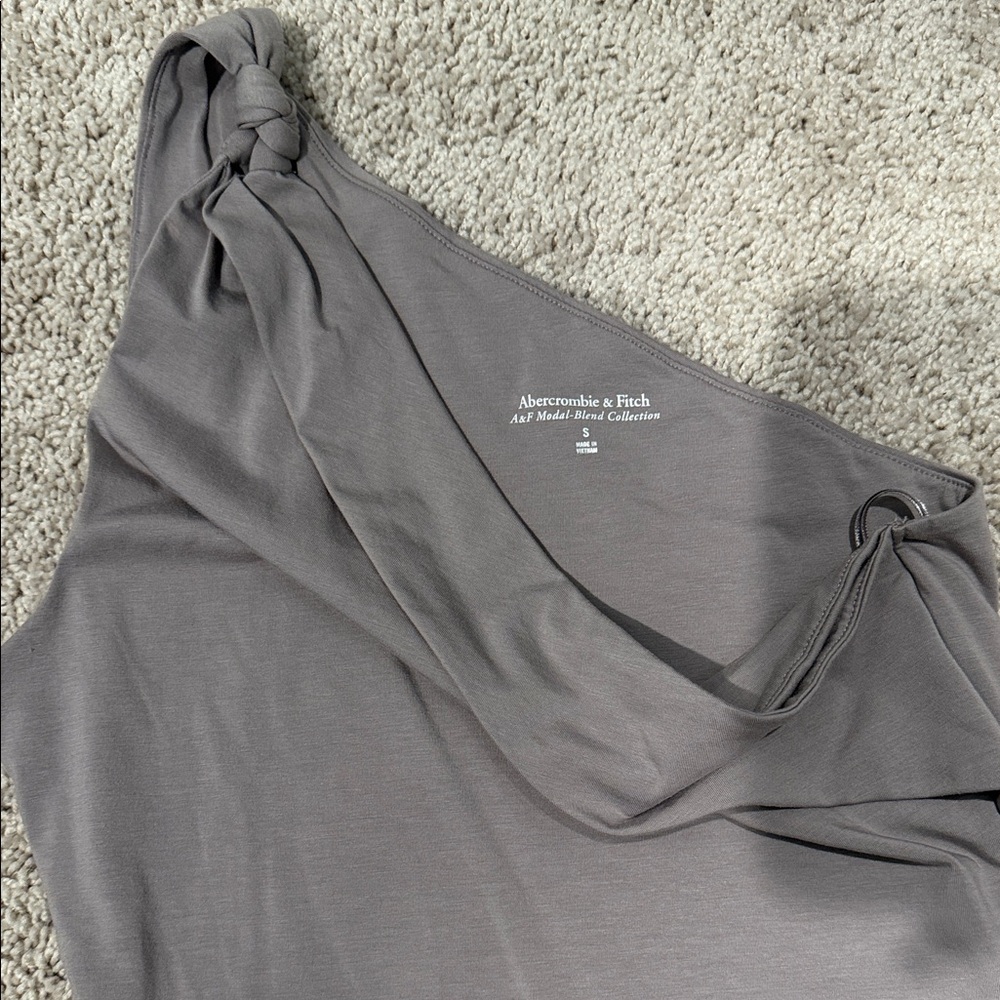 Abercrombie & Fitch Taupe One-Shoulder Top